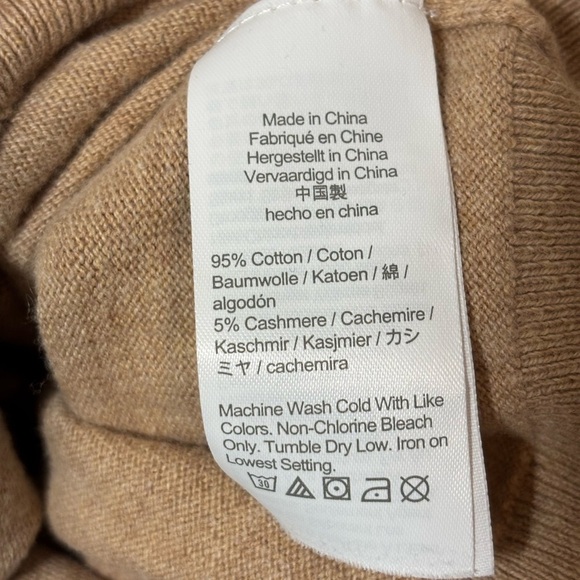 J. Crew Crewcuts Tan Crewneck Pullover Sweater Size 10-12 Cotton Cashmere Blend - Picture 4 of 4